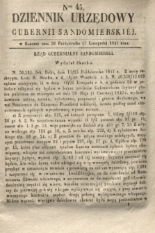 Dziennik Urzędowy Gubernii Sandomierskiej. 1841, Nro 45 (7 listopada)