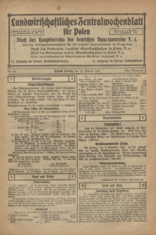 Landwirtschaftliches Zentralwochenblatt für Polen : Blatt des Hauptvereins der deutschen Bauernvereine und des Arbeitgeberverbandes für die deutsche Landwirtschaft in Großpolen. 1921, Nr. 42 (22 Oktober)