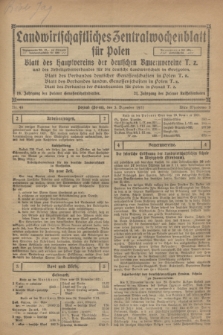 Landwirtschaftliches Zentralwochenblatt für Polen : Blatt des Hauptvereins der deutschen Bauernvereine und des Arbeitgeberverbandes für die deutsche Landwirtschaft in Großpolen. 1921, Nr. 48 (3 Dezember)