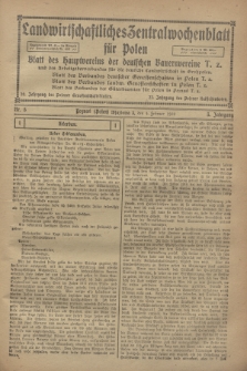 Landwirtschaftliches Zentralwochenblatt für Polen : Blatt des Hauptvereins der deutschen Bauernvereine und des Arbeitgeberverbandes für die deutsche Landwirtschaft in Großpolen. Jg.3, Nr. 5 (4 Februar 1922)