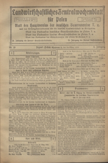 Landwirtschaftliches Zentralwochenblatt für Polen : Blatt des Hauptvereins der deutschen Bauernvereine und des Arbeitgeberverbandes für die deutsche Landwirtschaft in Großpolen. Jg.3, Nr. 10 (31 März 1922)