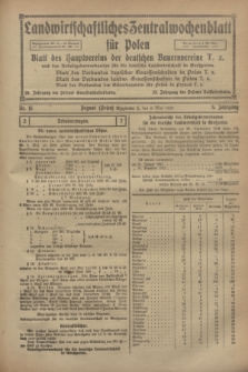 Landwirtschaftliches Zentralwochenblatt für Polen : Blatt des Hauptvereins der deutschen Bauernvereine und des Arbeitgeberverbandes für die deutsche Landwirtschaft in Großpolen. Jg.3, Nr. 15 (6 Mai 1922)