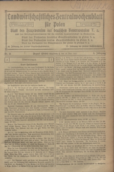 Landwirtschaftliches Zentralwochenblatt für Polen : Blatt des Hauptvereins der deutschen Bauernvereine und des Arbeitgeberverbandes für die deutsche Landwirtschaft in Großpolen. Jg.3, Nr. 16 (13 Mai 1922)