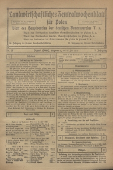 Landwirtschaftliches Zentralwochenblatt für Polen : Blatt des Hauptvereins der deutschen Bauernvereine. Jg.3, Nr. 25 (15 Juli 1922)