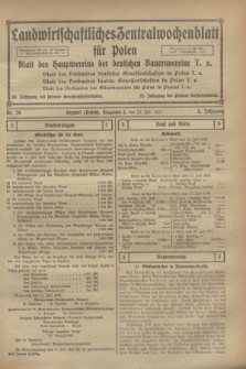 Landwirtschaftliches Zentralwochenblatt für Polen : Blatt des Hauptvereins der deutschen Bauernvereine. Jg.3, Nr. 26 (22 Juli 1922)