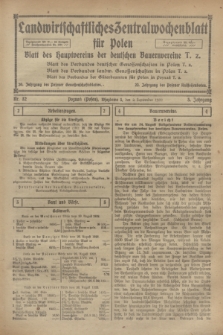 Landwirtschaftliches Zentralwochenblatt für Polen : Blatt des Hauptvereins der deutschen Bauernvereine. Jg.3, Nr. 32 (2 September 1922)