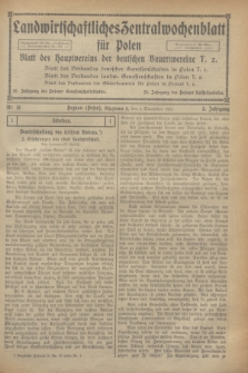 Landwirtschaftliches Zentralwochenblatt für Polen : Blatt des Hauptvereins der deutschen Bauernvereine. Jg.3, Nr. 41 (4 November 1922)