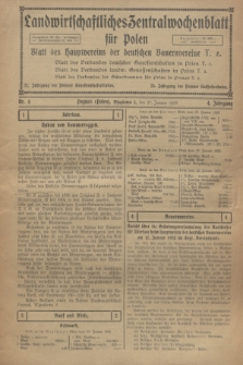Landwirtschaftliches Zentralwochenblatt für Polen : Blatt des Hauptvereins der deutschen Bauernvereine. Jg.4, Nr. 4 (27 Januar 1923)