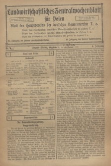 Landwirtschaftliches Zentralwochenblatt für Polen : Blatt des Hauptvereins der deutschen Bauernvereine. Jg.4, Nr. 5 (3 Februar 1923)