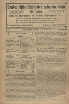 Landwirtschaftliches Zentralwochenblatt für Polen : Blatt des Hauptvereins der deutschen Bauernvereine. Jg.4, Nr. 8 (24 Februar 1923)