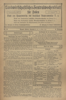 Landwirtschaftliches Zentralwochenblatt für Polen : Blatt des Hauptvereins der deutschen Bauernvereine. Jg.4, Nr. 10 (10 März 1923)