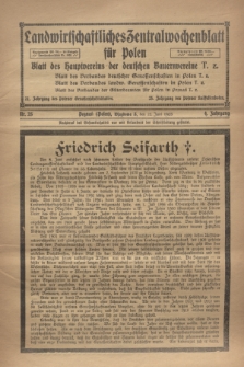 Landwirtschaftliches Zentralwochenblatt für Polen : Blatt des Hauptvereins der deutschen Bauernvereine. Jg.4, Nr. 25 (22 Juni 1923)