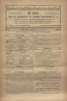 Landwirtschaftliches Zentralwochenblatt für Polen : Blatt des Hauptvereins der deutschen Bauernvereine. Jg.4, Nr. 32 (10 August 1923) + dod.