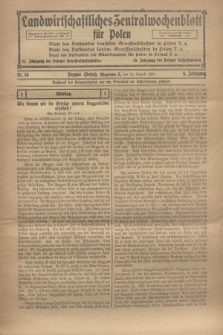 Landwirtschaftliches Zentralwochenblatt für Polen. Jg.4, Nr. 35 (31 August 1923)