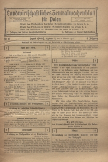 Landwirtschaftliches Zentralwochenblatt für Polen. Jg.4, Nr. 43 (26 Oktober 1923)