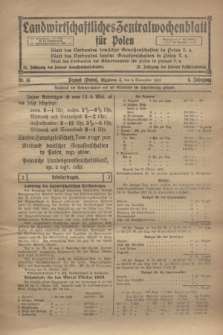 Landwirtschaftliches Zentralwochenblatt für Polen. Jg.4, Nr. 45 (9 November 1923) + dod.