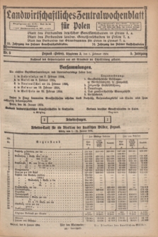Landwirtschaftliches Zentralwochenblatt für Polen. Jg.5, Nr. 5 (1 Februar 1924)