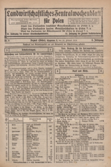 Landwirtschaftliches Zentralwochenblatt für Polen. Jg.5, Nr. 9 (29 Februar 1924)