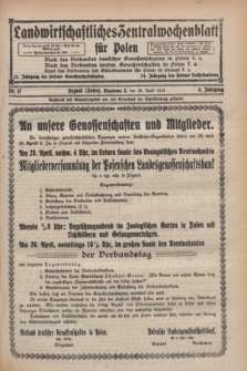 Landwirtschaftliches Zentralwochenblatt für Polen. Jg.5, Nr. 17 (25 April 1924)