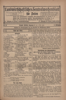 Landwirtschaftliches Zentralwochenblatt für Polen. Jg.5, Nr. 18 (2 Mai 1924)
