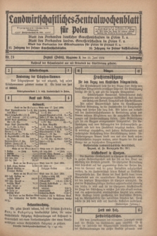Landwirtschaftliches Zentralwochenblatt für Polen. Jg.5, Nr. 25 (20 Juni 1924)