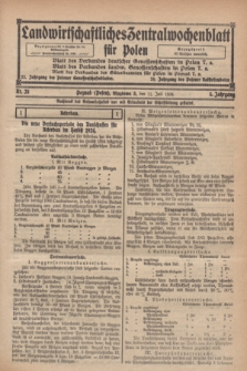 Landwirtschaftliches Zentralwochenblatt für Polen. Jg.5, Nr. 28 (11 Juli 1924)