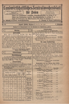 Landwirtschaftliches Zentralwochenblatt für Polen. Jg.5, Nr. 30 (25 Juli 1924)