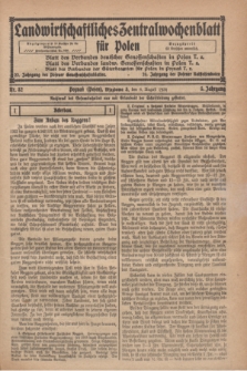 Landwirtschaftliches Zentralwochenblatt für Polen. Jg.5, Nr. 32 (8 August 1924)