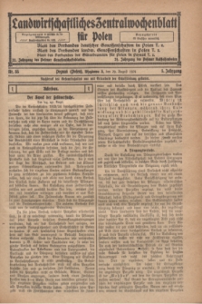 Landwirtschaftliches Zentralwochenblatt für Polen. Jg.5, Nr. 35 (29 August 1924)