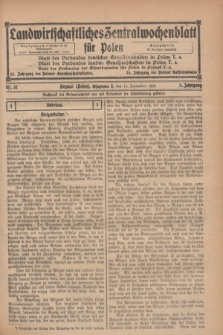 Landwirtschaftliches Zentralwochenblatt für Polen. Jg.5, Nr. 37 (12 September 1924)