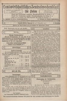 Landwirtschaftliches Zentralwochenblatt für Polen. Jg.5, Nr. 41 (8 November 1924)