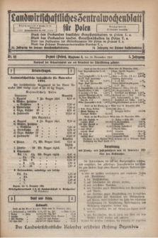 Landwirtschaftliches Zentralwochenblatt für Polen. Jg.5, Nr. 44 (28 November 1924) + dod.