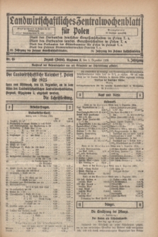 Landwirtschaftliches Zentralwochenblatt für Polen. Jg.5, Nr. 45 (5 Dezember 1924)