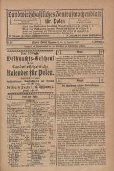 Landwirtschaftliches Zentralwochenblatt für Polen. Jg.5, Nr. 46 (12 Dezember 1924)