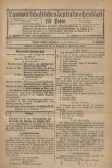 Landwirtschaftliches Zentralwochenblatt für Polen. Jg.6, Nr. 3 (23 Januar 1925)