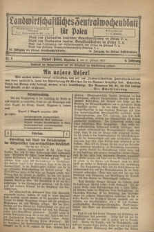 Landwirtschaftliches Zentralwochenblatt für Polen. Jg.6, Nr. 8 (27 Februar 1925)