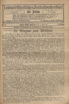 Landwirtschaftliches Zentralwochenblatt für Polen. Jg.6, Nr. 14 (10 April 1925)