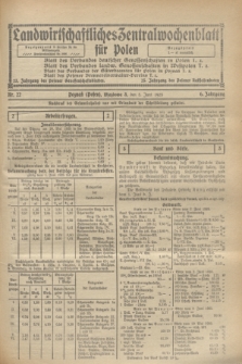 Landwirtschaftliches Zentralwochenblatt für Polen. Jg.6, Nr. 22 (5 Juni 1925)