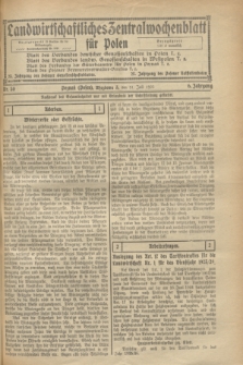 Landwirtschaftliches Zentralwochenblatt für Polen. Jg.6, Nr. 30 (31 Juli 1925)