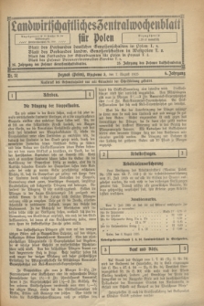 Landwirtschaftliches Zentralwochenblatt für Polen. Jg.6, Nr. 31 (7 August 1925)