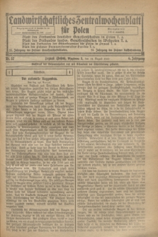 Landwirtschaftliches Zentralwochenblatt für Polen. Jg.6, Nr. 32 (14 August 1925)
