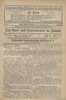 Landwirtschaftliches Zentralwochenblatt für Polen. Jg.6, Nr. 36 (11 September 1925)