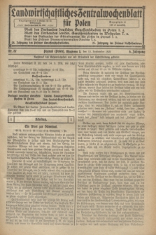 Landwirtschaftliches Zentralwochenblatt für Polen. Jg.6, Nr. 37 (18 September 1925)