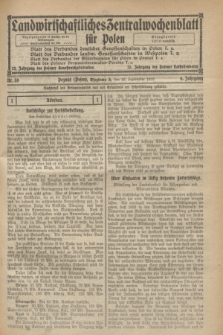 Landwirtschaftliches Zentralwochenblatt für Polen. Jg.6, Nr. 38 (25 September 1925)