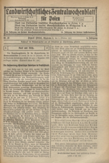 Landwirtschaftliches Zentralwochenblatt für Polen. Jg.6, Nr. 40 (9 Oktober 1925)