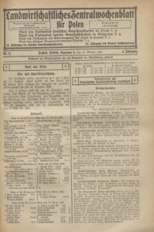 Landwirtschaftliches Zentralwochenblatt für Polen. Jg.6, Nr. 41 (16 Oktober 1925)