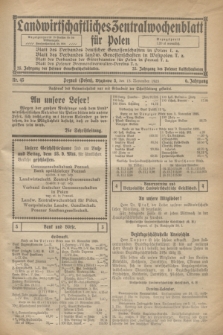 Landwirtschaftliches Zentralwochenblatt für Polen. Jg.6, Nr. 45 (13 November 1925)