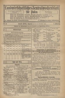 Landwirtschaftliches Zentralwochenblatt für Polen. Jg.6, Nr. 46 (20 November 1925)