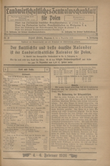 Landwirtschaftliches Zentralwochenblatt für Polen. Jg.6, Nr. 48 (4 Dezember 1925)