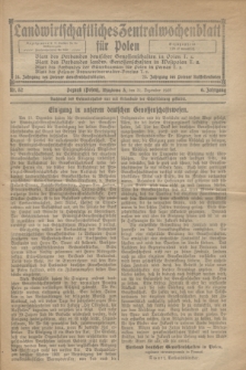 Landwirtschaftliches Zentralwochenblatt für Polen. Jg.6, Nr. 52 (31 Dezember 1925)